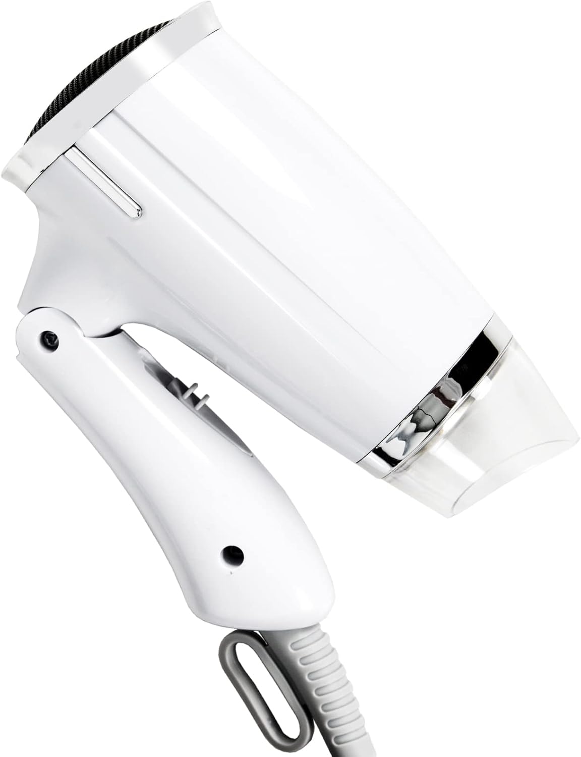 Travel Hair Dryer Folding Hair Blow Dryer Compact Travel Blow Dryer Portabel Small Hair Dryer Heat Settings Lightweight Mini 8x7inch Low Noise (White)