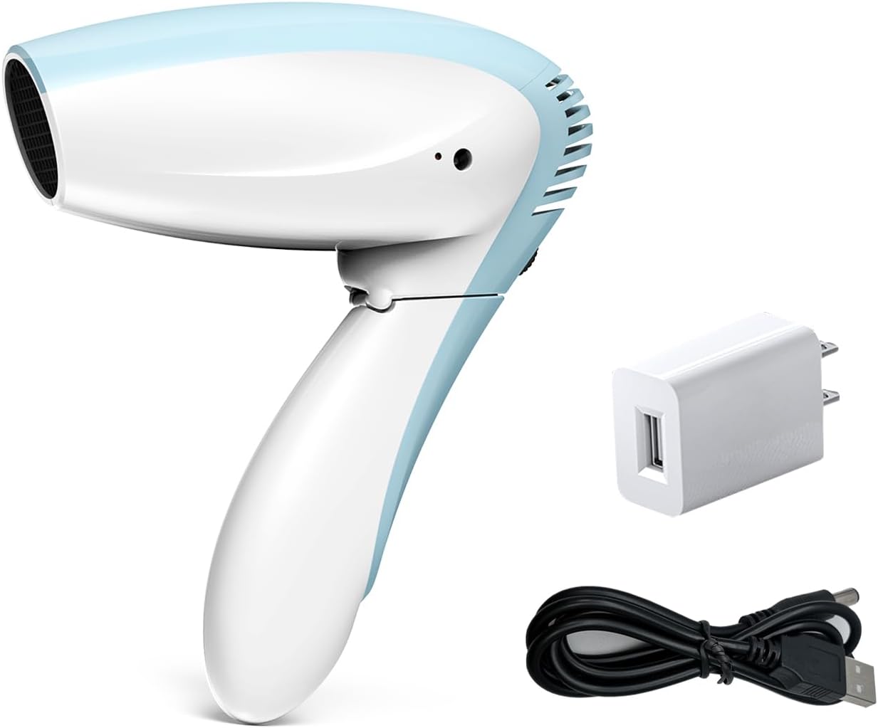 Cordless Hair Dryer - Only Cold Wind Battery Operated Hair Dryer - Rechargeable Portable Hairdryer for Indoor, Outdoor, Camping, Tourism