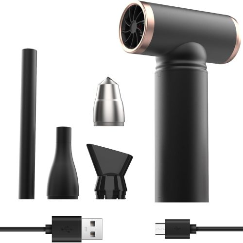 Cordless Hair Dryer No Hot Air, Mini Blow Dryer, Aluminum Air Duster Keyboard Cleaner for Computer Keyboard Electronics Cleaning, Outdoor Hiking, Camping, Air Cushion Inflation (093)