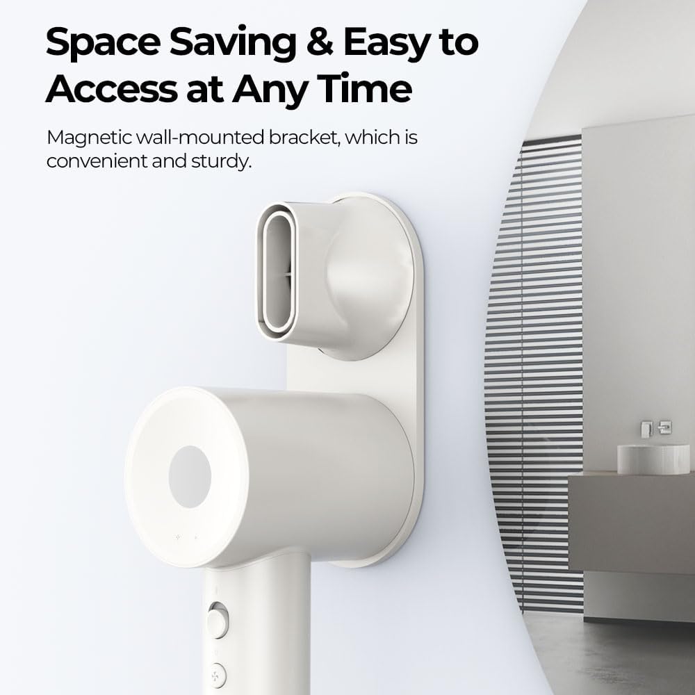 Hair Dryers for Women, 110000 RPM High Speed Blow Dryer, 200 Millions Negative Ionic Hair Dryer, 1600W Quiet Hairdryer for Travel, Hair Dryer with Nozzle, 4 Temp & 3 Speed Setting, White - Image 2